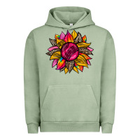 Pigment Oil Green race  sunflower Urban Hoodie - Zillion Design Studio