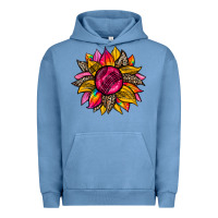 Pigment Pebble Blue race  sunflower Urban Hoodie - Zillion Design Studio