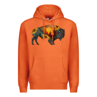 Carrot sunflower bison Premium Hoodie - RanaPortraitStore