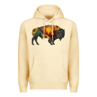 Pina Colada sunflower bison Premium Hoodie - RanaPortraitStore