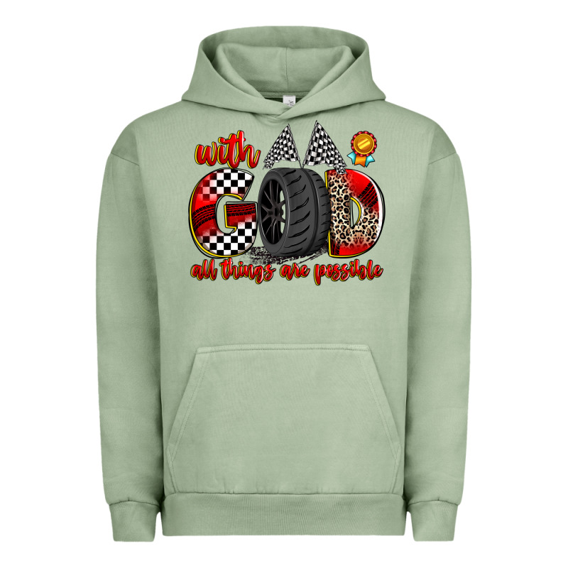 With God All Things Are Possible Urban Hoodie by Zillion Design Studio | Teevron