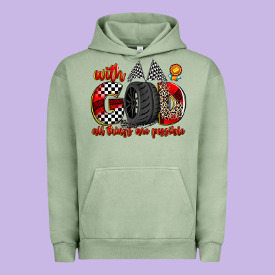 With God All Things Are Possible Urban Hoodie Designed By Zillion Design Studio