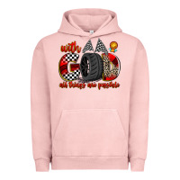 Pigment Salmon with god all things are possible Urban Hoodie - Zillion Design Studio
