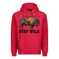 Cardinal stay wild bison Premium Hoodie - RanaPortraitStore