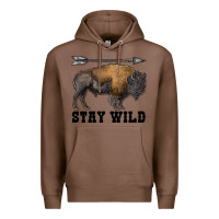 Chestnut stay wild bison Premium Hoodie - RanaPortraitStore