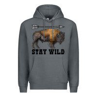 Rock stay wild bison Premium Hoodie - RanaPortraitStore