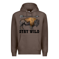 Coffee stay wild bison Premium Hoodie - RanaPortraitStore