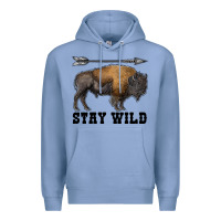 Colony Blue stay wild bison Premium Hoodie - RanaPortraitStore