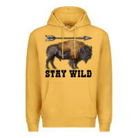 Mustard stay wild bison Premium Hoodie - RanaPortraitStore