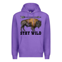 Purple stay wild bison Premium Hoodie - RanaPortraitStore