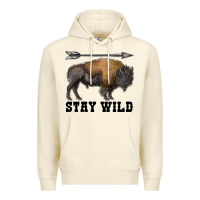 Sandshell stay wild bison Premium Hoodie - RanaPortraitStore