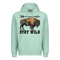 Seafoam stay wild bison Premium Hoodie - RanaPortraitStore