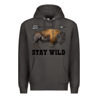 Smoke stay wild bison Premium Hoodie - RanaPortraitStore