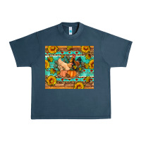 Midnight Navy Fall coop animals pumpkin Urban Heavy Tee - Artiststas