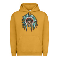 Indian Headdress With Native American Skull Urban Hoodie | Teevron