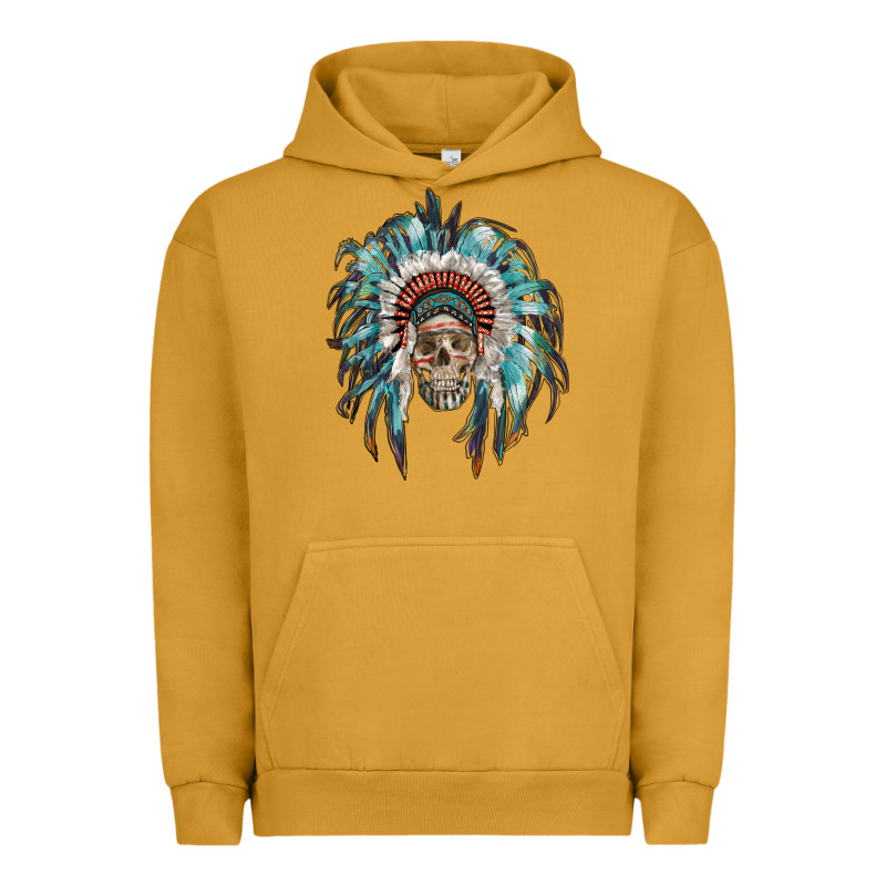 Indian Headdress With Native American Skull Urban Hoodie by RanaPortraitStore | Teevron