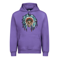 Tulip indian headdress with native american skull Urban Hoodie - RanaPortraitStore