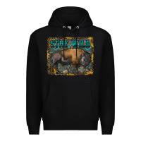 Black stay wild aztec bison Premium Hoodie - RanaPortraitStore