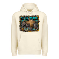 Sandshell stay wild aztec bison Premium Hoodie - RanaPortraitStore