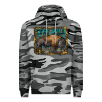 Slate Camo stay wild aztec bison Premium Hoodie - RanaPortraitStore