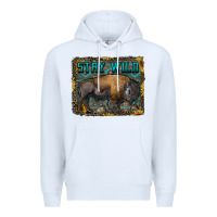 White stay wild aztec bison Premium Hoodie - RanaPortraitStore