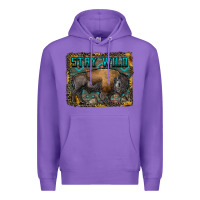 Purple stay wild aztec bison Premium Hoodie - RanaPortraitStore