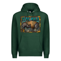 Sports Green stay wild aztec bison Premium Hoodie - RanaPortraitStore