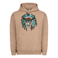Pigment Burro indian headdress with bull skull Urban Hoodie - RanaPortraitStore