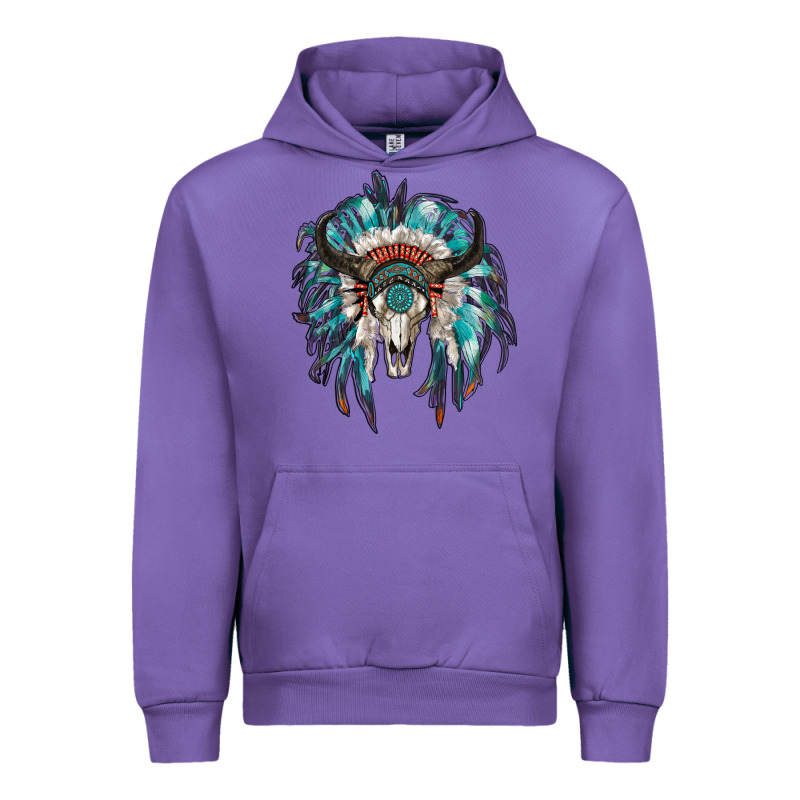 Indian Headdress With Bull Skull Urban Hoodie by RanaPortraitStore | Teevron