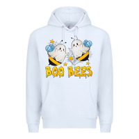 White Boo Bees Premium Hoodie - texasbilliewilder