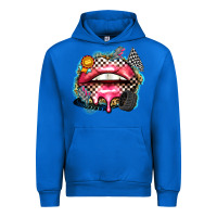 Cobalt race lips Urban Hoodie - Zillion Design Studio