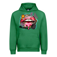 Emerald race lips Urban Hoodie - Zillion Design Studio
