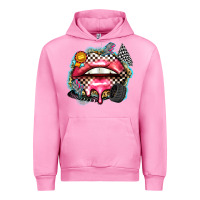 Fuchsia Pink race lips Urban Hoodie - Zillion Design Studio