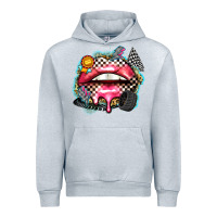 Heather Grey race lips Urban Hoodie - Zillion Design Studio