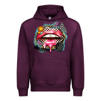 Mauve Wine race lips Urban Hoodie - Zillion Design Studio