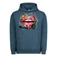 Pigment Midnight Navy race lips Urban Hoodie - Zillion Design Studio