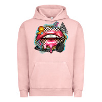 Pigment Salmon race lips Urban Hoodie - Zillion Design Studio