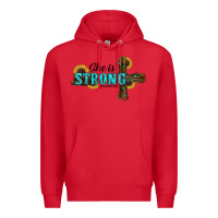 Red she i̇s strong western cross Premium Hoodie - RanaPortraitStore