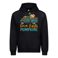 Black farm fresh pumpkins truck Urban Hoodie - RanaPortraitStore