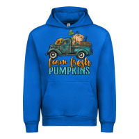 Cobalt farm fresh pumpkins truck Urban Hoodie - RanaPortraitStore