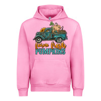 Fuchsia Pink farm fresh pumpkins truck Urban Hoodie - RanaPortraitStore