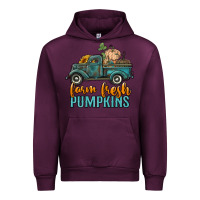 Mauve Wine farm fresh pumpkins truck Urban Hoodie - RanaPortraitStore