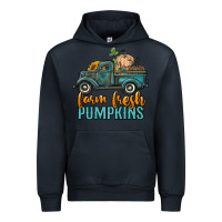 Navy farm fresh pumpkins truck Urban Hoodie - RanaPortraitStore