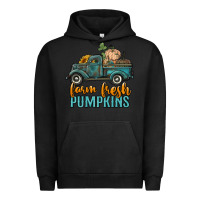 Pigment Black farm fresh pumpkins truck Urban Hoodie - RanaPortraitStore