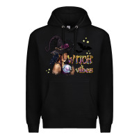 Black Black Witch Vibes Premium Hoodie - texasbilliewilder