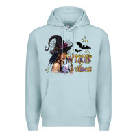 Blue Mist Black Witch Vibes Premium Hoodie - texasbilliewilder