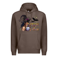Coffee Black Witch Vibes Premium Hoodie - texasbilliewilder