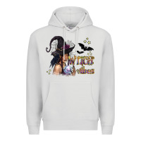 Dove Grey Black Witch Vibes Premium Hoodie - texasbilliewilder