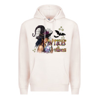 Pale Pink Black Witch Vibes Premium Hoodie - texasbilliewilder