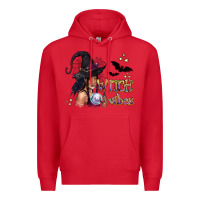 Red Black Witch Vibes Premium Hoodie - texasbilliewilder